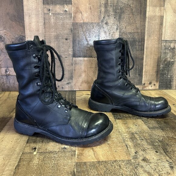 Corcoran 1525 Black Lace Up Field Jump Boots Mens 10.5 D - Picture 10 of 12